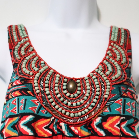 Nordstrom chance fate bead boho blouse medium - Picture 4 of 7